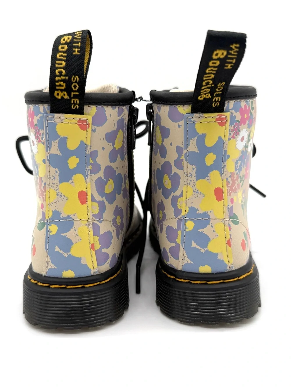 NWOT Dr. Martens Toddler 1460 Floral Mash Up Hydro Leather Lace-Up Boots US 8